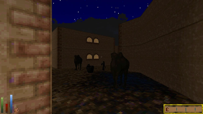 Camel waiting for you in a dark back alley.