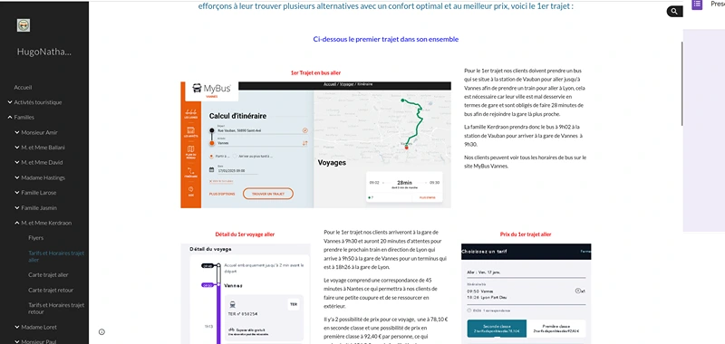 Site de transport de voyageurs par des etudiants de but mlt