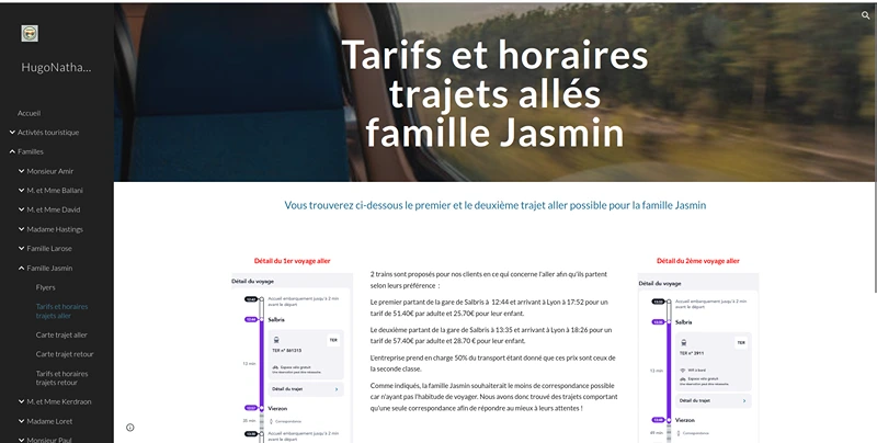 Site en trois colones, google sites