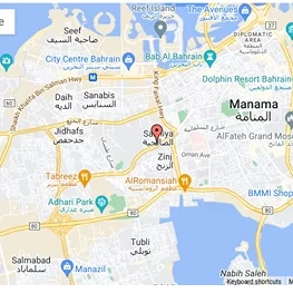 A map of Manama, Bahrain, on a website created by Igor Web.