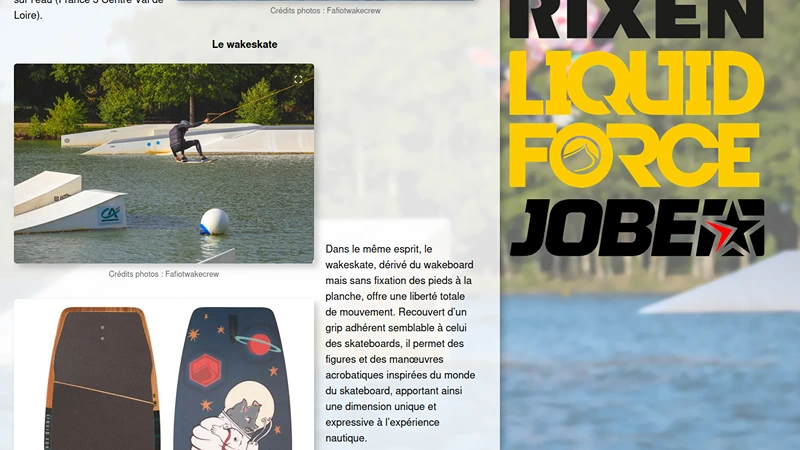 Homme effectuant une figure de wakeskate sur le projet de site de Pouligny Notre-Dame.