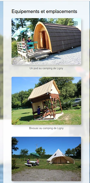 Présentation du camping municipal de Ligny sur le projet de site de Pouligny Notre-Dame.