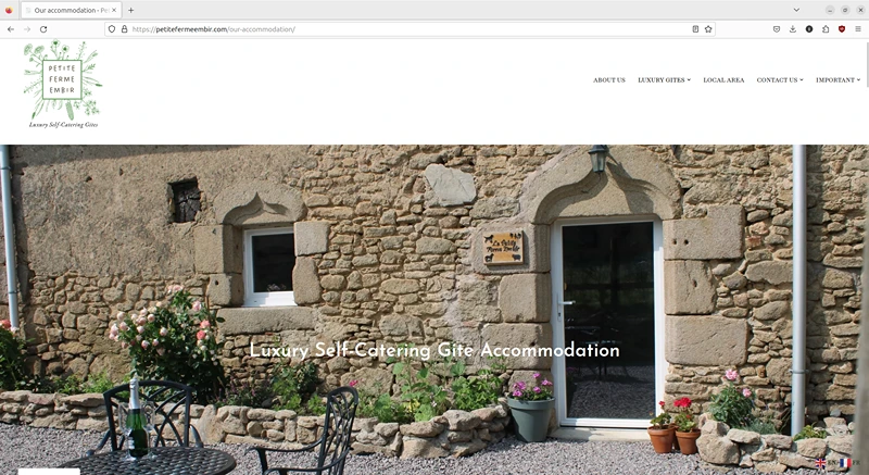 Petite Ferme Embir holiday rental website